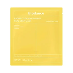 ماسک ویتا نیاسینامید بایودنس روشن‌کننده Biodance Radiant Vita Niacinamide Real Deep Mask زرد 34 گرم