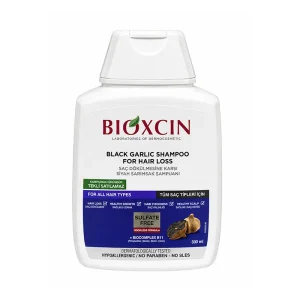 شامپو ضد ریزش سیر سیاه بیوکسین Bioxcin Black Garlic بطری سفید 300 میلی‌لیتر