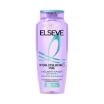 شامپو آبرسان و کنترل چربی لورآل السیو هیالورونیک پیور Loreal Elseve Hydra Hyaluronic Pure بطری بنفش شفاف 300 میلی‌لیتر