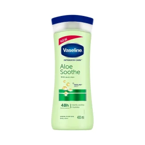 لوسیون بدن وازلین آلوئه ورا Vaseline Aloe Soothe Body Lotion سبز 400 میلی‌لیتر