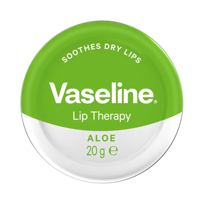 بالم لب کاسهای وازلین آلوئه ورا 20 گرم بالم لب کاسهای وازلین آلوئه ورا Vaseline Lip Therapy Aloe سبز 20 گرم