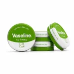تصویر چندتایی بالم لب کاسه‌ای وازلین آلوئه ورا Vaseline Lip Therapy Aloe سبز 20 گرم